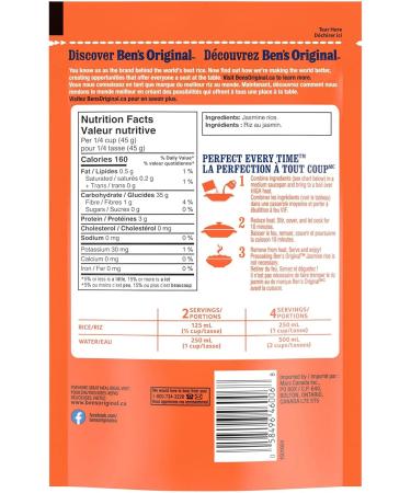 BEN'S ORIGINAL Jasmine Rice 460g Bag Jasmine 460 g (Pack of 1) - Buy Online on GoSupps.com