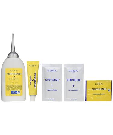 L'Oreal Paris Super Blonde Creme Lightening Kit 205 - Light Brown to Super Bleach Blonde - Buy Online on GoSupps.com