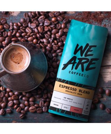 Cafetiere Espresso Ground Coffee 227g Bag | Chocolate & Nuts Notes | 100% Arabica & Robusta | Medium Roast Speciality Blend | Freshly Roasted by We Are Coffee Co - Buy Online on GoSupps.com