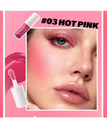 Liquid Blush Makeup Cheek Blush Soft Face Cream Dewy Finish Lightweight Long Lasting Waterproof Natural Look Easy to Use 2 Colors - Buy Online on GoSupps.com
