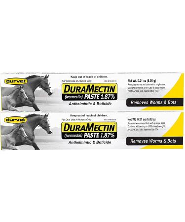 Duramectin Ivermectin Paste 1.87% Horse Wormer (2 Tubes)