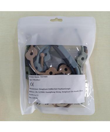 CLdy Baby Toy Pacifier Chain & Silicone Cup Catcher - BPA-Free Stroller Accessories | 4-Pack in Gray Camel Green & Blue - Buy Online on GoSupps.com