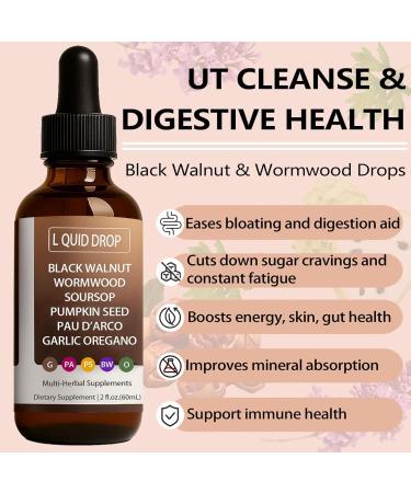 NUTRALIS NEGRO WORMWOOD G UT Wormwood Black Nogal Clove gotas con SourSop Pau dArco Garlic Oregano Digestion Aid & Boosts Health & Absorci n 2 oz1Pcs - Buy Online on GoSupps.com