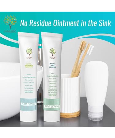 Masik Lemon Grass Natural Toothpaste is formulated for Sensitive Teeth. SLS-Free and Non-Fluoride with Dead Sea Salt to Gently Clean and Whiten Your Smile While Refreshing Your Breath - Pack of 3 - Buy Online on GoSupps.com