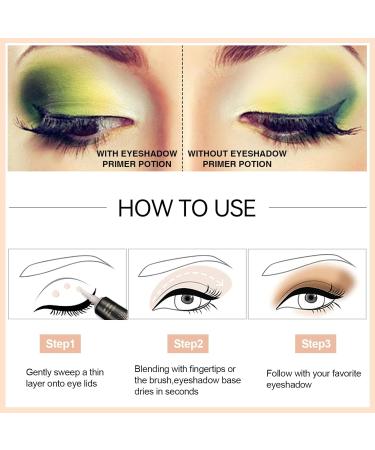 Erinde Eye Primer - Matte Eyeshadow Base for Mature Skin Waterproof & Long-Lasting Nude Cream Primer - Cruelty-Free Makeup 01 Ivory - Buy Online on GoSupps.com