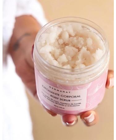 Dermanat Body Scrub. Nourishing and Hydrating Body Skin Exfoliating Scrub with Shea Butter & delicious coconut-lemon scent. Gentle Exfoliation and Cleansing. 8.8 oz. - Buy Online on GoSupps.com