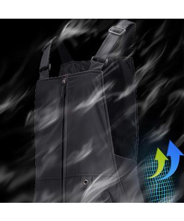 Tearom Women's Insulated Snow Bib Overalls - Medium, Soft Black - Buy Online on GoSupps.com