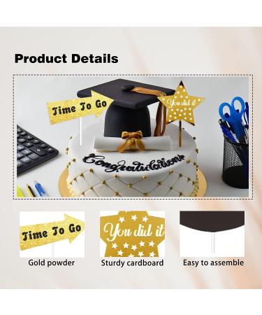 25 Pieces Graduation Decorations Graduation Cake Toppers Graduation Cake Decorations Cake Picks Graduation Cupcake Topper Graduation Cake Decorations - Buy Online on GoSupps.com