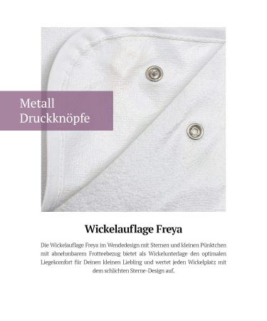 Puckdaddy Wrap Support Freya 77x75 cm - 100% Cotton Diaper Pad Oeko-Tex Certified Star Pattern - Removable Frote Movement Gray Stars - Buy Online on GoSupps.com