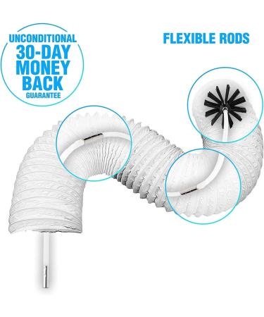 Lint Remover Kit - 30ft Dryer Vent Cleaner with Drill Attachment | Reusable Nylon Brush for Fast Cleaning | NO-Risk 100-Day Warranty - Buy Online on GoSupps.com
