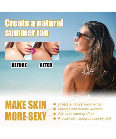  GUOHUA GUOHUA Sun Tan Lotion | Daily Sunless Tanning Moisturising Cream Sun Oil 70 ml Increases Elasticity Revitalising Body Lotion Nourishes Irradic Skin Glow - Buy Online on GoSupps.com