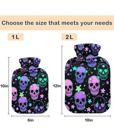 Shop Naanle Bright Human Skulls Hot Water Bottle | 2L Heat & Cold Therapy for Pain Relief - Buy Online on GoSupps.com