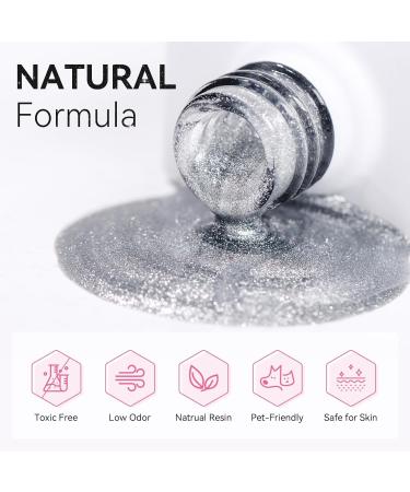 Makartt Holographic Cat Eye Gel Nail Polish Universal Silver Glitter Nail Polish Shiny Glitter Nail Gel with Magnet Stick Shiny Galaxy Gel Polish Soak Off UV/LED Nail Art Salon Manicure DIY Home Stellar Spark - Buy Online on GoSupps.com