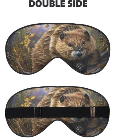 Beaver Soft Eye Mask Sleeping Mask Breathable Eye Mask Perfect for Travel and Relaxation - Buy Online on GoSupps.com