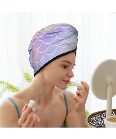 Fish Scale Microfiber Hair Towel - Soft Super Absorbent Coral Velvet Wrap for Long Curly & Thick Hair Quick Drying Hair Cap for Women - Buy Online on GoSupps.com