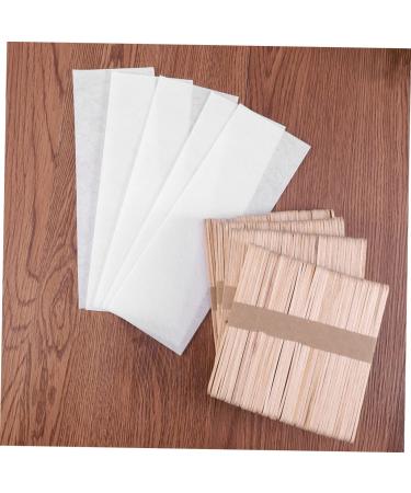 400 Wax Strips & Wooden Crafting Rods - Premium Depilatory Paper for Hair Removal - Bamboo Face Waxing Strips - Buy Online on GoSupps.com