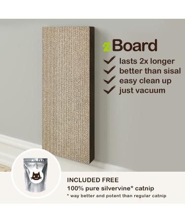 Way Basics Eco-Friendly Wall Mount Cat Scratcher - Espresso - Buy Online on GoSupps.com