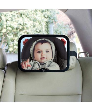 Baby Car Mirror for Headrest | Extra Large Back Seat Mirror | Safe Breastfeeding & 360 Swiveling Baby Accessories - Buy Online on GoSupps.com