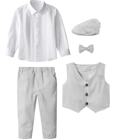 Mint Green Baby Boys Herringbone Tweed Suit Set | Wedding Outfit 3-4 Years - Buy Online on GoSupps.com
