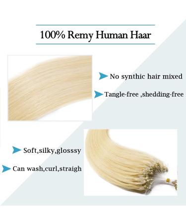 SEGO Microring Hair Extensions - 100% Real Human Hair 0.5g Strands Hellblond #613 22 (56cm) 50g Pack - International Shipping Available - Buy Online on GoSupps.com