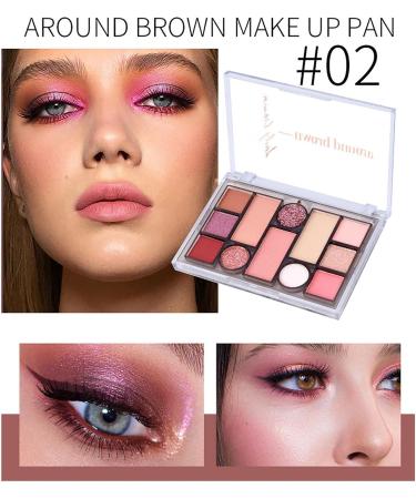 12 Color Matte Eyeshadow Palette Glitter Eye Shadow Long Lasting Make up with Sweat Resistance Multifunctional for Leisure Parties Weddings Goforwealth B - Buy Online on GoSupps.com