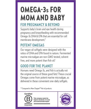New Chapter Vegan Prenatal Omega-3 Supplement - 30 Vegan Softgels - Buy Online on GoSupps.com