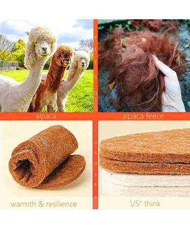 Soft Alpaca Wool Felt Insoles | Winter Warm Shoe Inserts for Men & Women - Size M 10/W 11 - Buy Online on GoSupps.com
