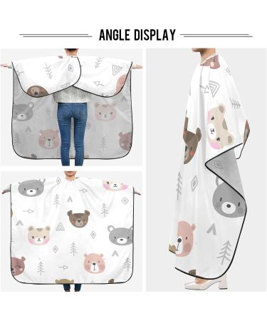 Waterproof Barber Cape | Cartoon Bears & Cheetah Haircut Bib for Men & Unisex | International Shipping - Buy Online on GoSupps.com