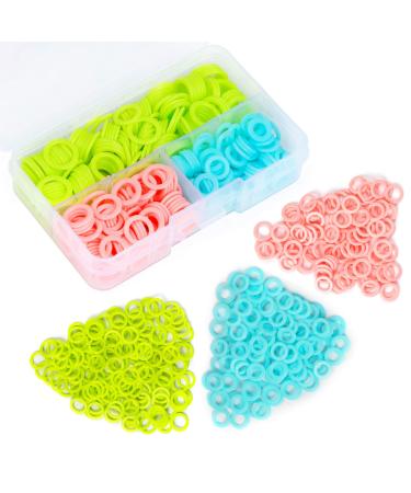 LUNARM 315 Pieces Stitch Locking Clip Colorful Knitting Markers Crochet  Clips with 15 Pieces Big Eyes Blunt Sewing Needles (2inch/2.3inch/2.7inch)  15 Colors/315pcs