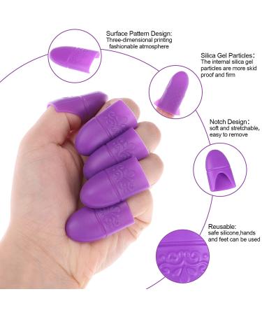 Piaopiaoniu 30 PCS Silicone Nail Polish Protector Caps for Fingers - UV Resistant Finger Sleeves for Comfortable Nail Protection - Buy Online on GoSupps.com
