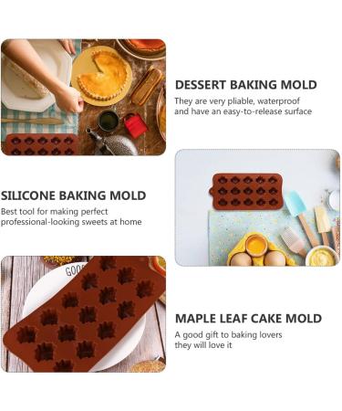 OUNONA 3pcs Maple Leaf Mold Leaf Silicone Candy Bath Molds Chocolate Candy Leaf Shape Fondant Mold DIY Maple Chocolate Mold Confectionery Fall Chocolate Candies 3D Mousse Silica Gel - Buy Online on GoSupps.com
