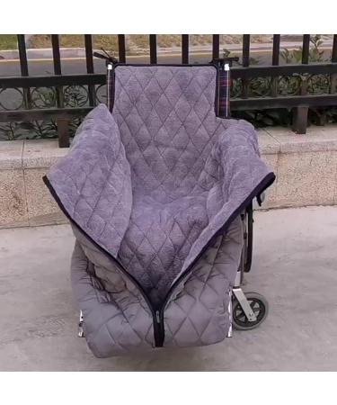 Winter Thicken Wheelchair Warmer Blanket Windproof Fleece Lined Cozy Leg Cover with Zipper for Leg Lower Body Warm for Elderly Patients and Disabled
