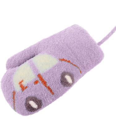 Fox Knitting Full Finger Gloves for Toddler Kids | Winter Thermal Plush Lining | 1-3 Yrs | Car/Purple - Buy Online on GoSupps.com