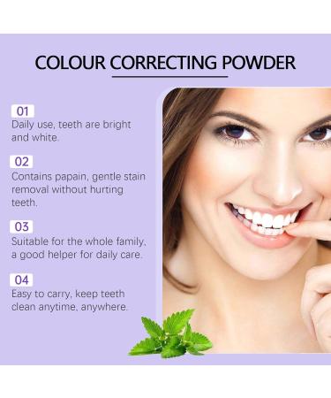 5 Day Teeth Whitening Powder Whitening Mint Powder Color Correcting Powder Mineral Teeth Restoration Powder for Freshening Breath Remove Stains - Buy Online on GoSupps.com
