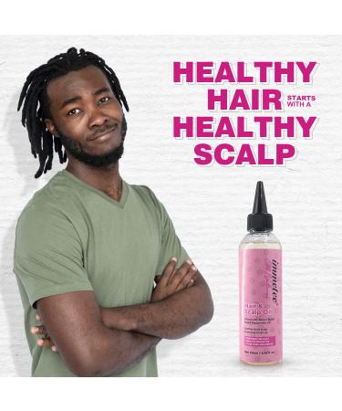 Immetee Scalp Hair Oil - Best Treatment for Dry Itchy Scalp | Anti-Itch Care for Natural & Curly Hair | 190ml (6.42fl oz - Buy Online on GoSupps.com