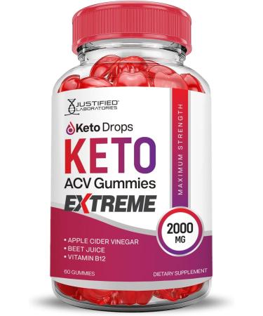 Keto Drops ACV Gummies 2000MG - Advanced Vegan Formula with Apple Cider Vinegar Pomegranate & Beet Juice - 60 Non-GMO Gummies - Best for Weight Loss & Keto Diet - Buy Online on GoSupps.com