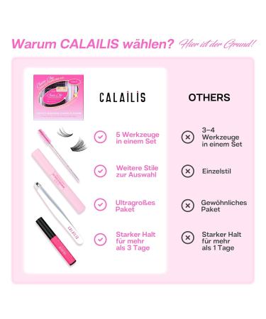 Calailis DIY Eyelash Extensions Set - 280 Pieces D Curl Individual Lashes with Adhesives Remover & Applicator | Perfect 40D Lash Extension Kit for Perfect Lashes - Buy Online on GoSupps.com