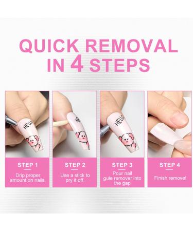 Self-Adhesive Nail Polish Remover | 10ml Gel Nail Glue Remover - Solid Adhesive Remover Cleaning Solution for Home Salon and Travel - Buy Online on GoSupps.com
