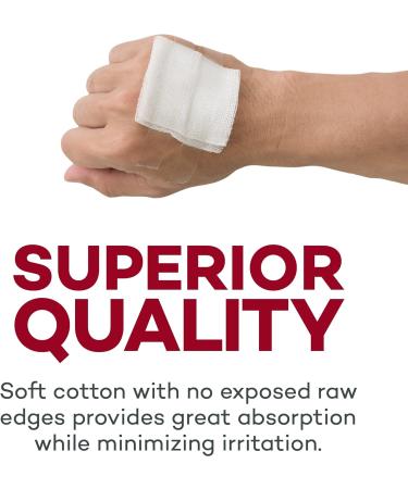 Dealmed Non-Sterile Post-Op Gauze Sponges 200 Count 4-Ply 2x2 Pads - Non-Woven Wound Care Sponges for First Aid Kit/Medical Facilities - Buy Online on GoSupps.com