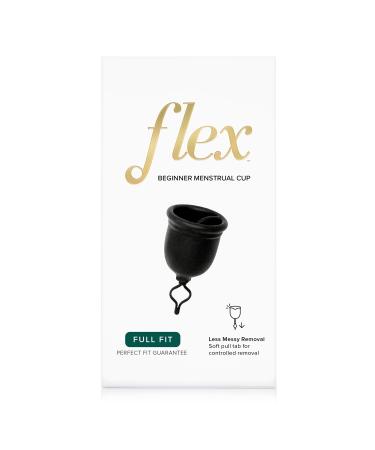 Flex Cup (Full Fit - Size 02) | Reusable Menstrual Cup | Pull-Tab for Easy Removal | Tampon + Pad Alternative | Capacity of 3 Super Tampons
