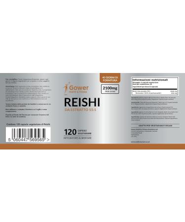 GH Reishi Mushroom Extract Supplement 15:1 | 120 Vegan Capsules | 2100mg Nootropic Supplement | Non-GMO Gluten Free & Allergen Free | Made in the UK - Buy Online on GoSupps.com