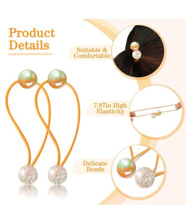 14 Pcs Colorful Double Ball Elastic Ponytail Holders for Kids and Women - Stylish Circle Bubble Hair Bands for Baby Toddler Girls - Rubber Hair Ties with Balls - Buy Online on GoSupps.com