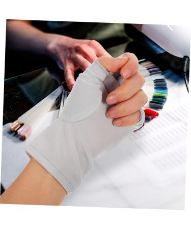 Healeved 1 Pair Nail Gloves Uv Lamp Hand Covers Uv Protectors Gloves Nail Art Accessories Uv Protecting Gloves Manicure Half Finger Sun Gloves Gel Sun Protection Manicure Tools Miss Spandex 17x8.5cm Light Grey - Buy Online on GoSupps.com