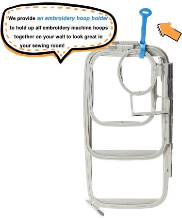 New Brothread 4 in 1 Embroidery Machine Hoop Set for Brother and Babylock - Compatible with PE800, PE770, SE1900, Innovis 1250D/1200/1000 - SA442+SA443+SA444+SA445 - Buy Online on GoSupps.com