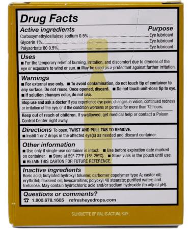 Refresh Optive Mega-3 Lubricant Eye Drops with Flaxseed Oil - 30 ct Pack of 5 - Buy Online on GoSupps.com