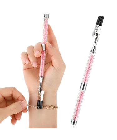 Amabro 2 pieces on attraction jewelry bracelet aids bracelet help attract aid aid aid tool bracelet lock metal crocodile clamp for help women jewelry buckle zipper pink