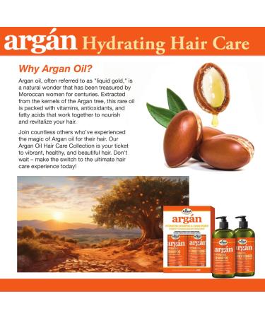Difeel Argan Hydrating Shampoo 33.8 oz | Natural Sulfate-Free Argan Oil Shampoo for Healthy Hair - Buy Online on GoSupps.com