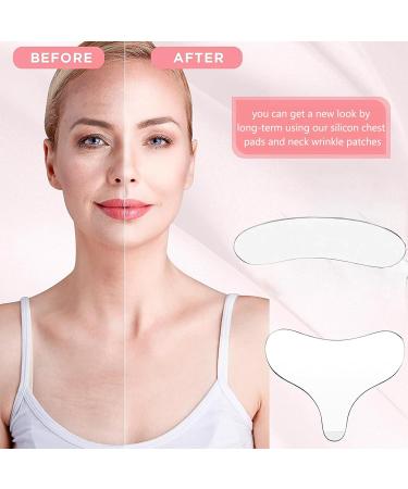 AREMOD Silicone Chest Wrinkle Pad Anti Wrinkle Neck Patches Reusable Sleeping Silicone Chest Wrinkle Pad Anti-Aging Patch For Neck Wrinkle Set of 2 Clear - Buy Online on GoSupps.com