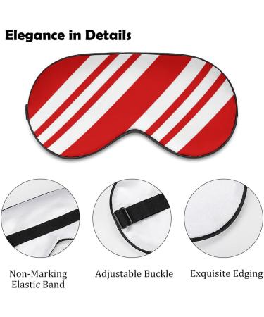 Buy Adjustable Candy Cane Sleep Mask for Women | Comfortable Eye Shades with Elastic Strap | Perfect Gift for Restful Sleep - Buy Online on GoSupps.com