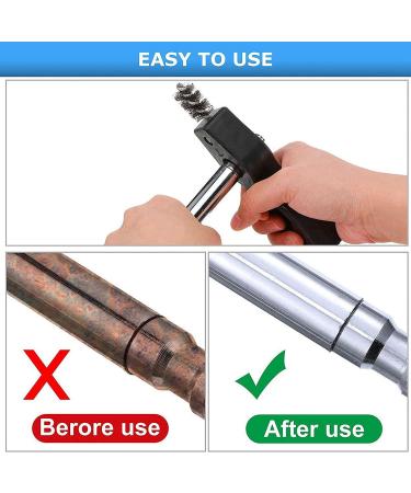 4Pcs Copper Tubing Brushes Pipe Cleaning Tool Copper Pipe Tool Fitting Brushes Copper Tubing for Plumbing - Buy Online on GoSupps.com